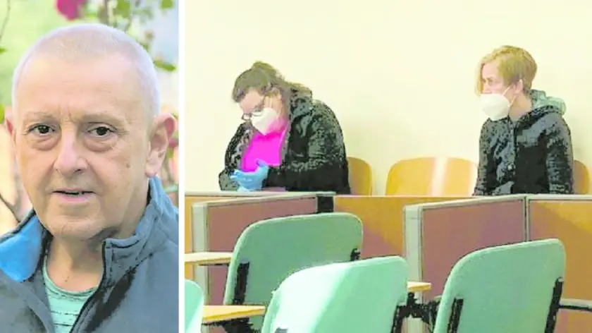 Paolo Vaj, la vittima, e a destra Angelica Cormaci e Patrizia Armellin, imputate di omicidio