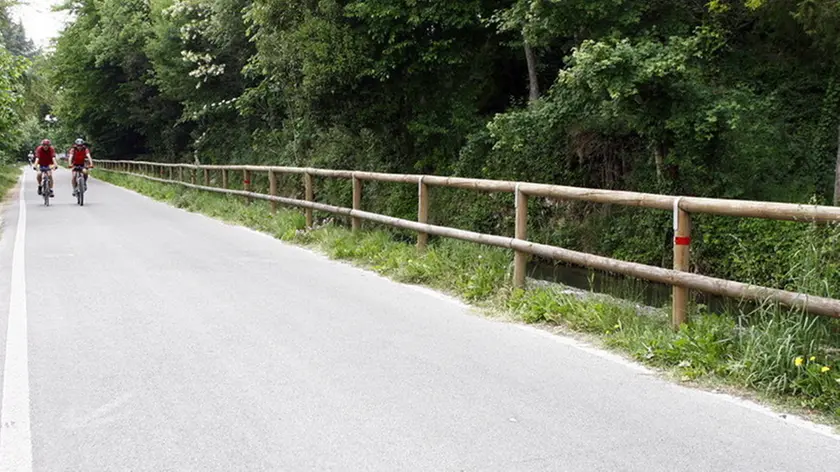 Guerretta Montebelluna staccionata in strada del bosco dietro villa Pisani Guerretta Montebelluna staccionata in strada del bosco dietro villa Pisani