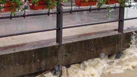 Borin San Vendemmiano Torrente Cervada rischio esondazione chiuso ponte tra viale Europa e via Italia