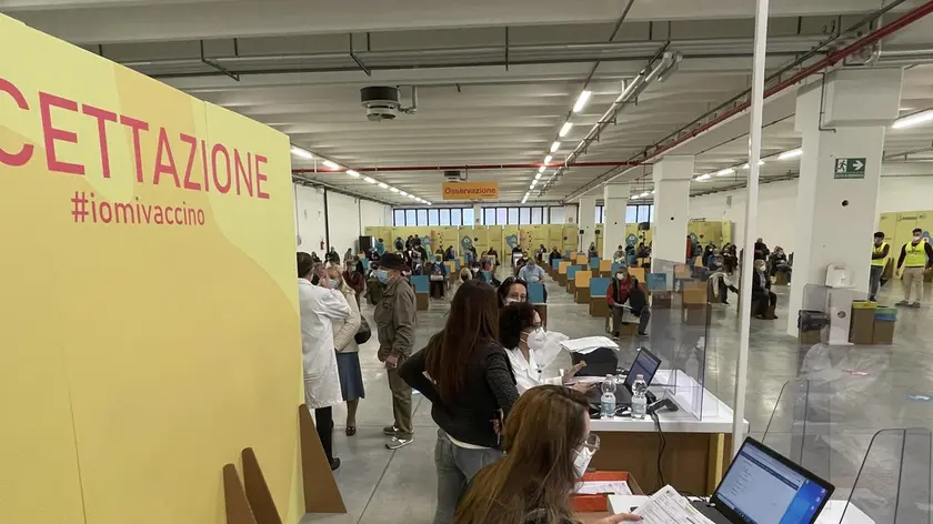 Il centro vaccinale dell’ex Maber di Villorba