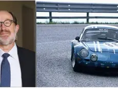 Roberto Peruch e la Renault Alpine del titolo tricolore nel 2002