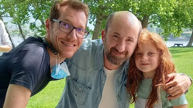 Michelle Lorelai Marcon con Antonio Albanese ed il papà Enrico