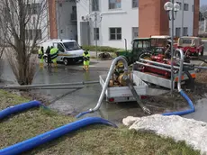 BOLOGNINI ODERZO ALLAGAMENTI AREA DI VIA DONIZZETTI E MONTICANO CON IDROVORA NON FUNZIONANTE AGENZIA FOTOGRAFICA FOTOFILM