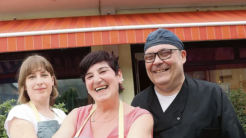 Valì Bonato, Claudio Gallo e la figlia Gloria della trattoria Alter Ego a Treviso