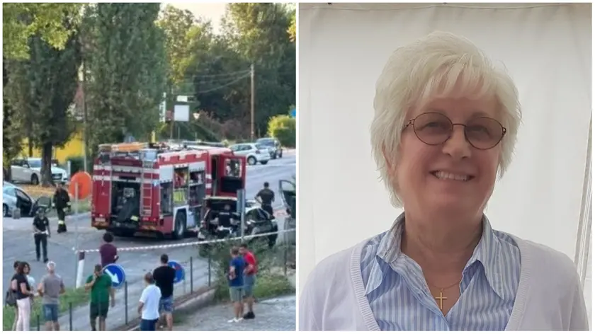 A sinistra il luogo dell'incidente, a destra la vittima Anna Damo