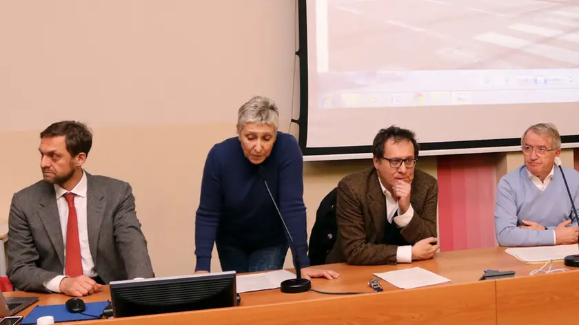 ZAGO AG.FOTOFILM TREVISO INCONTRO PUBBLICO SCUOLA MAZZOTTI SU PISTA CICLABILE A S. BONA