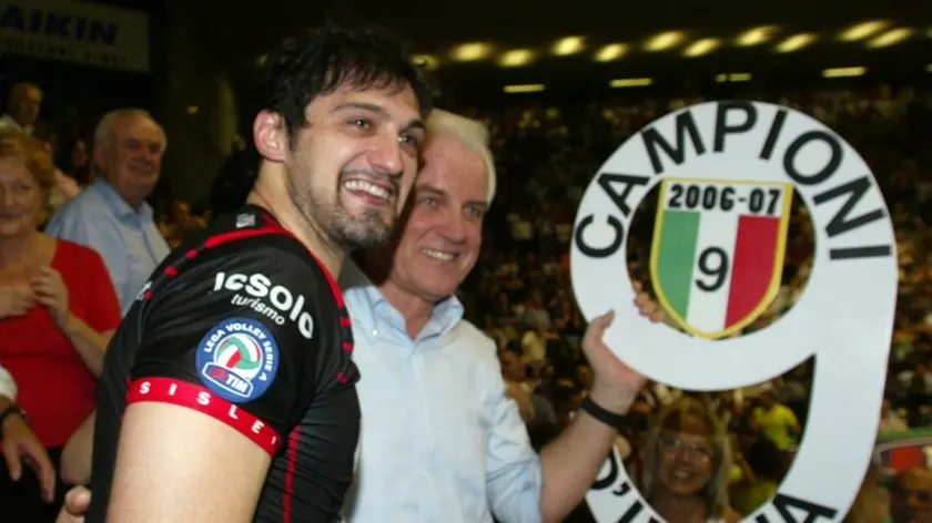 PRANDI SISLEY VOLLEY - PIACENZA FINALE SCUDETTO IN FOTO PAPI E BENETTON SISLEY VOLLEY