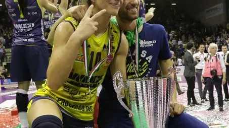 Bolognini agenzia foto film Villorba Imoco-piacenza finale scudetto in foto festa scudetto