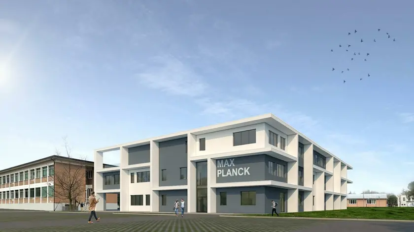 Uno dei rendering del nuovo istituto Planck di Lancenigo