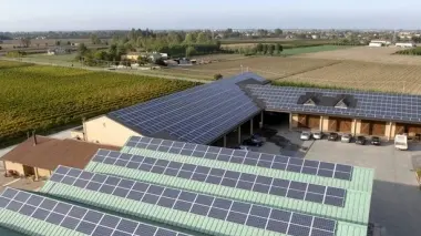 Pannelli fotovoltaici su un tetto