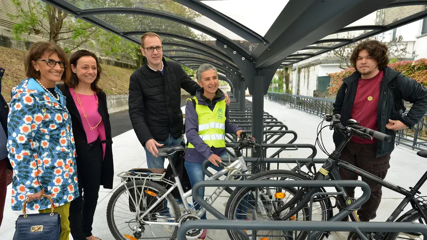 Bortolotto Conegliano inaugurazione parcheggio biciclette in via Pittoni