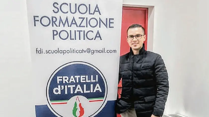 Ivan D’Amore ai tempi del suo impegno politico con Fratelli d’Italia (foto da Fb).