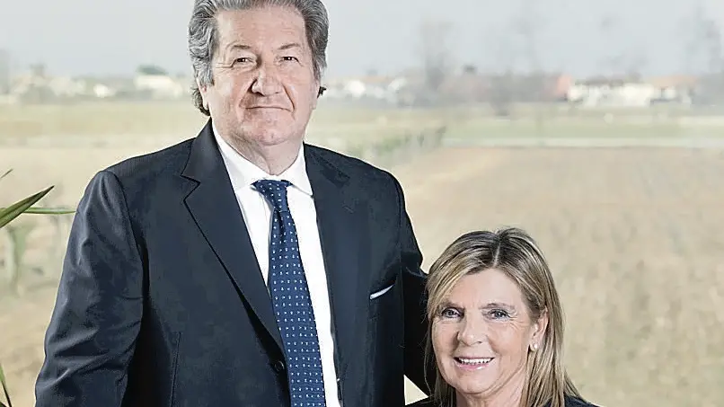Gli imprenditori Bruno Zago e Anna Maria Gasparini, marito e moglie, fondatori del gruppo Progest di Istrana