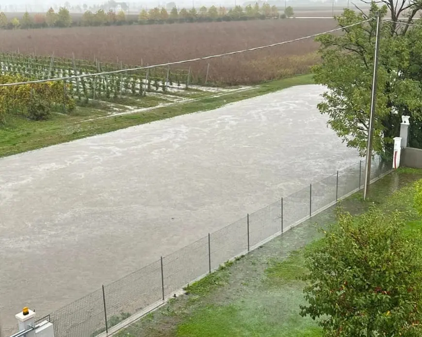 Strade allagate a Orsago